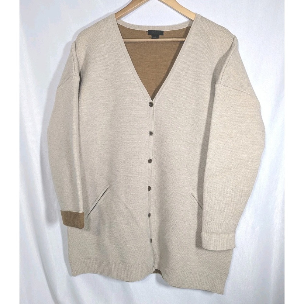 J Crew Collection Cardigan Sweater Womens Small 100% Merino Wool Button Up READ